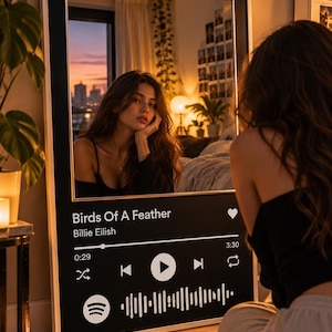 Custom Spotify Code Mirror, Personalized Song Plaque, Music Lover Gift (Scannable)