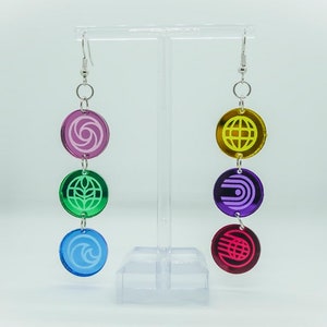 Epcot Symbol acrylic earrings - living with the land living seas journey into imagination spaceship earth world showcase Disney earrings