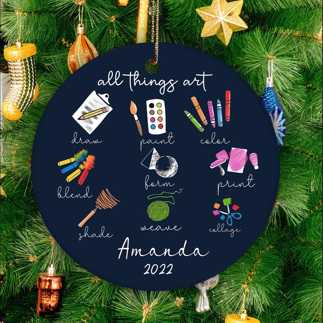 Custom Artist Christmas Ornament Art Teacher Christmas Etsy