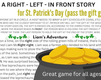 St. Patrick's Left Right in Front Game | Pass the Prize | St Patrick's Day Games | St Patty's Day Game | for Adults Kids School