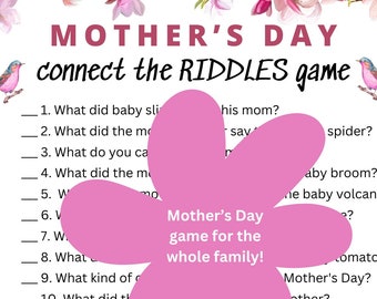 Mother's Day Connect The RIDDLES game - Kids game for mother's day/fun mothers day for small kids and family.