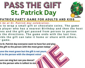 Pass the gift St.Patrick day game - Family St. Patrick's Day Game for all ages