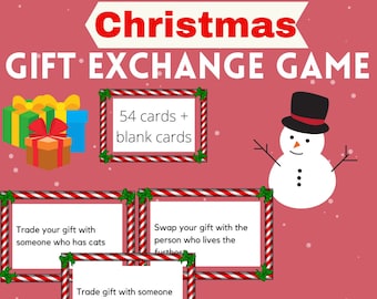 Christmas Gift Exchange Game / White Elephant Gift Swap Game/Christmas Party Game/ Secret Santa Game (Church group, Friends Gathering)