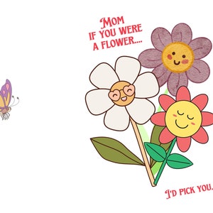 Tarjeta Imprimible del Día de la Madre con Poema Personalizado Sobre Tu Mamá - permite 24 horas para componer un poema.