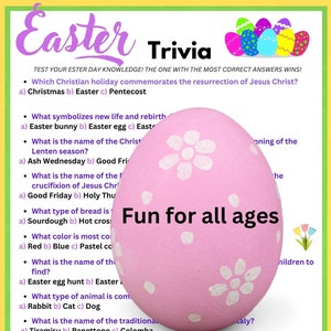 Easter Trivia Game/ Check your knowledge of Easter Holiday