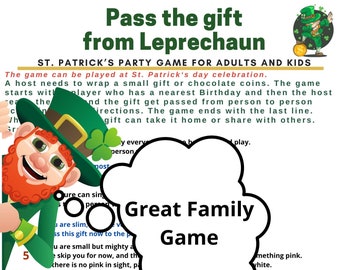 Pass the gift from a Leprechaun - Family St. Patrick's Day Game for all ages