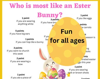 Who most like an Easter Bunny  - Easter Game for all ages