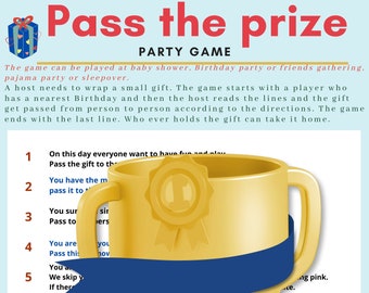 Pass the GIFT/Prize - Birthday Party Game, Sleepover Game, Baby shower game,  (Birthday, Friends Gathering)