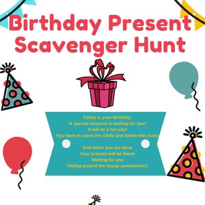 Birthday Scavenger Hunt Riddles
