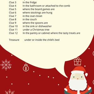 Indoor Merry Christmas Scavenger Hunt Riddles/Clues gift search 12 clues image 3