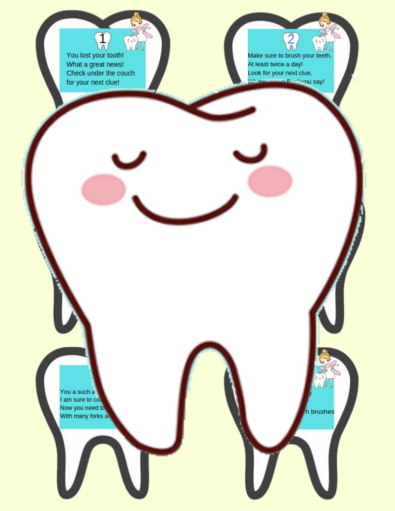 Tooth Fairy Present Scavenger Hunt Riddles | Etsy