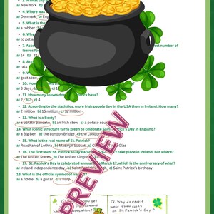 why do people wear shamrocks on st pattys day joke