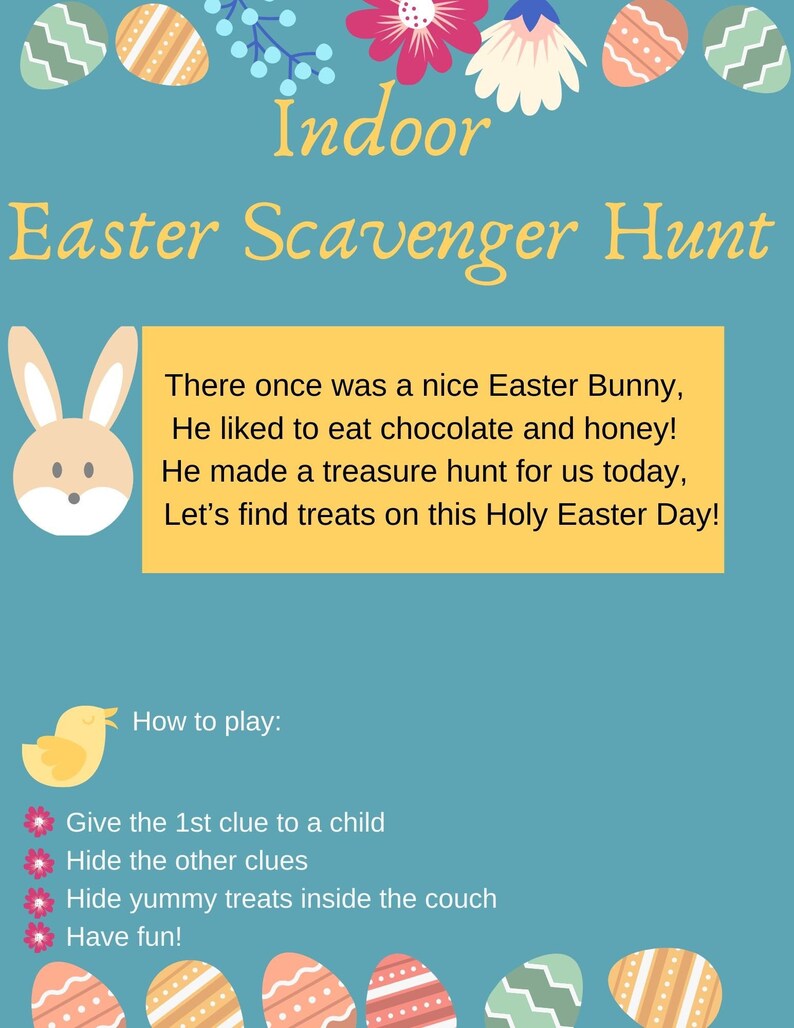 Easter Scavenger Hunt Etsy