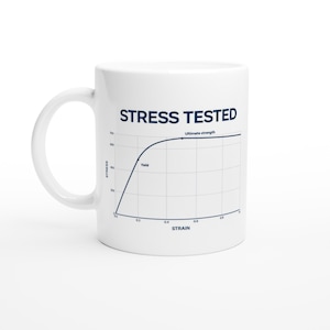 Stress Strain Curve Mug, Engineering Coffee Cup, STEM Graduation Gift