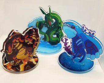 Figuras de acrílico de Hoenn Legends de 3" PKMN