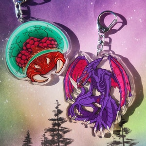 Metroid Ridley-inspired 3&quot; Acrylic Charms