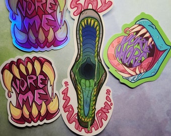 VORE MOUTHS|| Vinyl Stickers- Various Sizes