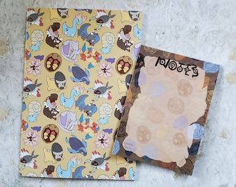 Cuaderno de tapa blanda y bloc de notas Fossil Monsters A5