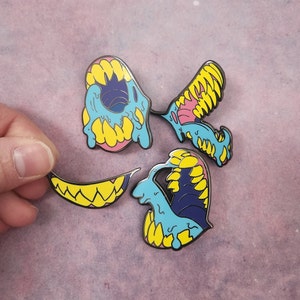 Monster Mouths Hard Enamel Pins 1.75&quot;
