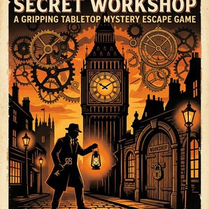 Clockmaker's Workshop Escape Room Kit, Brass Cipher Wheel, 60-Minute Mystery Game (Digital Download) image 5