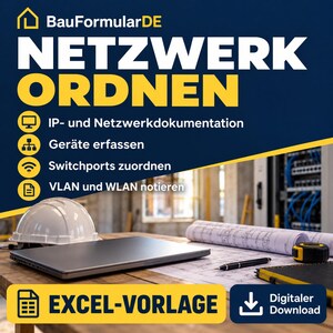 Network IP Documentation Excel – Devices, Switch Ports, VLAN & WLAN