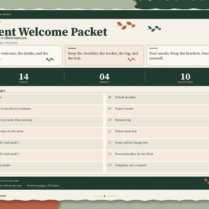 Freelance Packet - Etsy