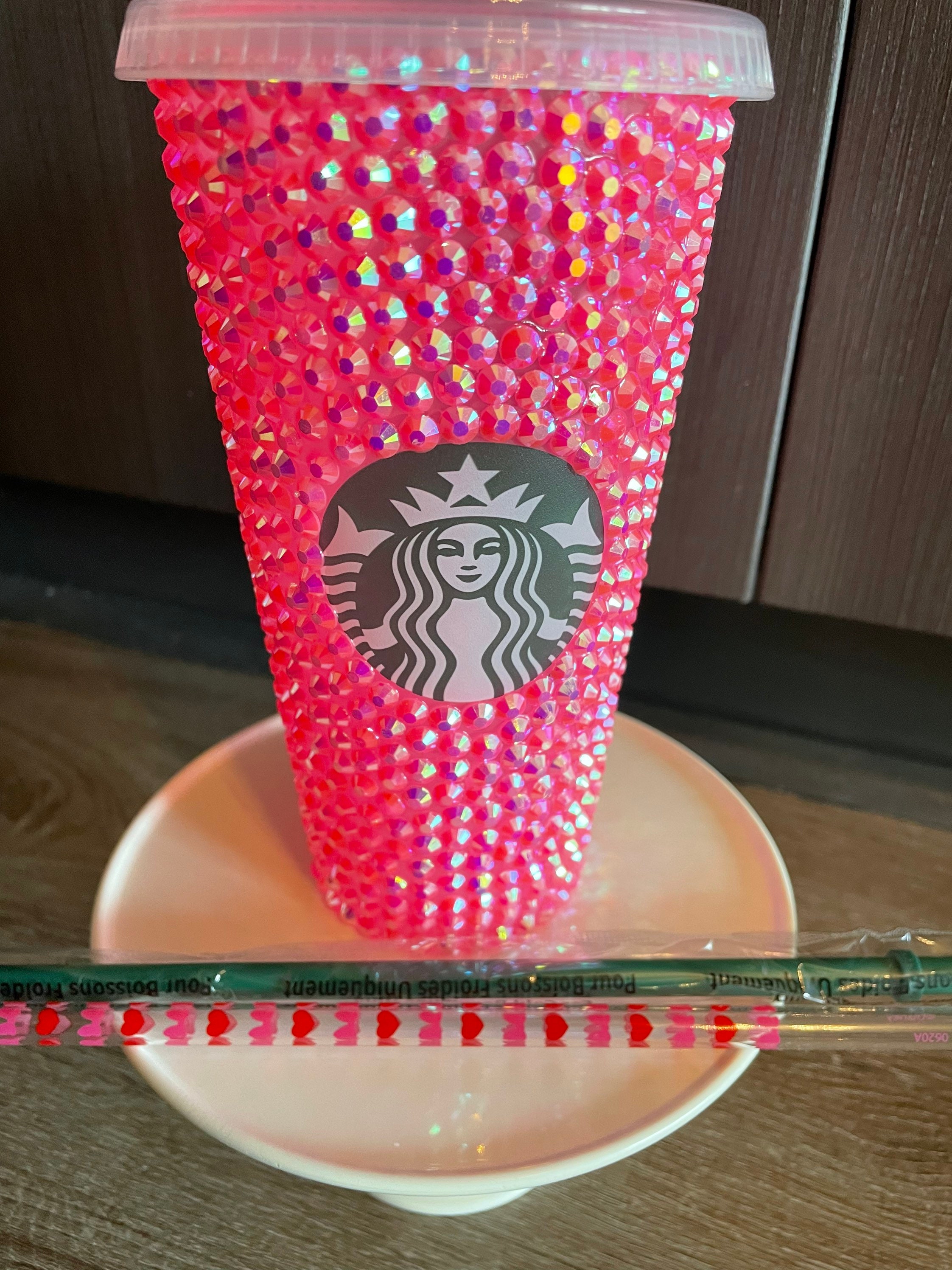 Bling hot pink Starbucks rhinestone cup agrohort.ipb.ac.id