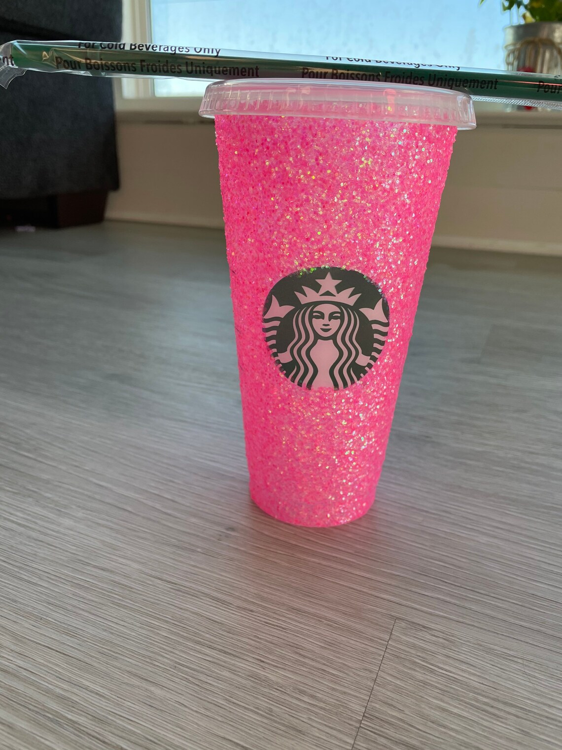 Hot Pink Bling Glitter Starbucks Tumbler Dark Pink Starbucks Etsy