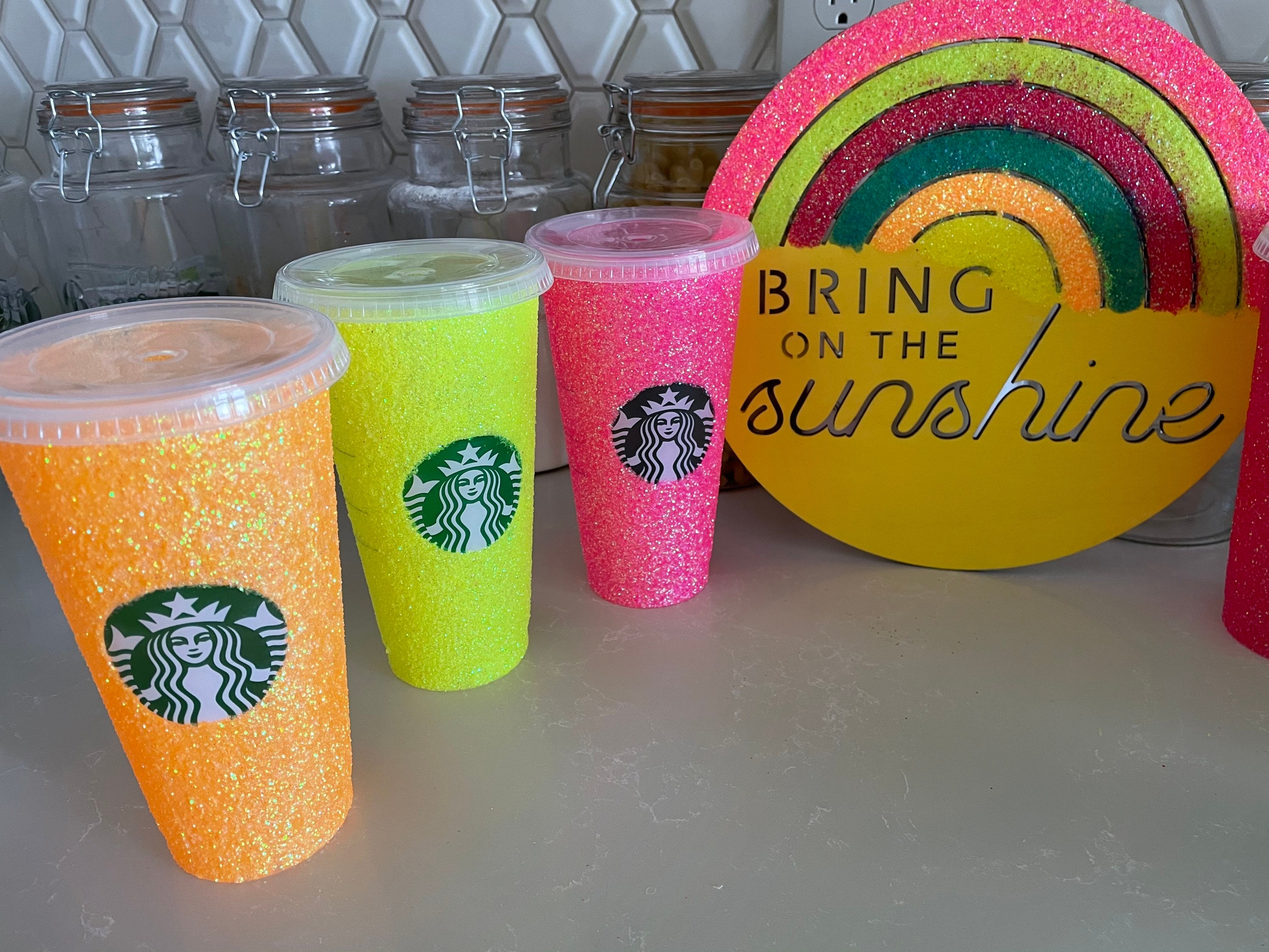 Bling glitter Starbucks summer tumblers Etsy