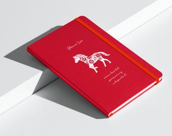 CUSTOM Jahr des PFERDE Hardcover Journal Notizbuch - DeyaStudio