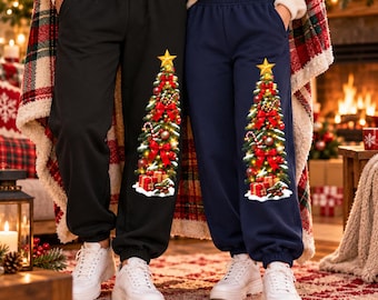 Christmas Tree Sweatpants | Holiday Joggers | Festive Unisex Lounge Pants | Cozy Christmas Gift For Her & Him