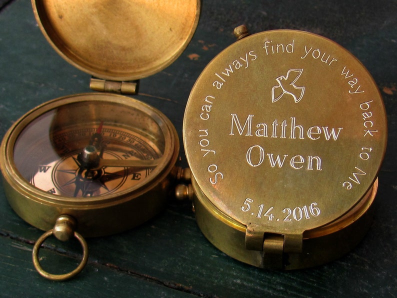 Engraved Compass High School Graduation Gift College Etsy