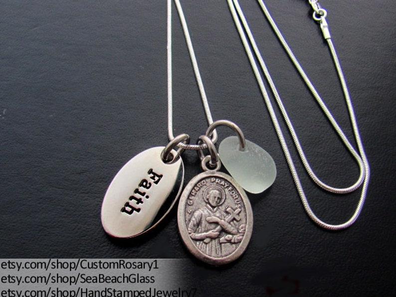 St Gerard. Saint Gerard Necklace. Catholic Jewelry. Fertility. Etsy
