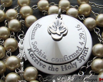 Custom Rosary for Boy Baptism Gift