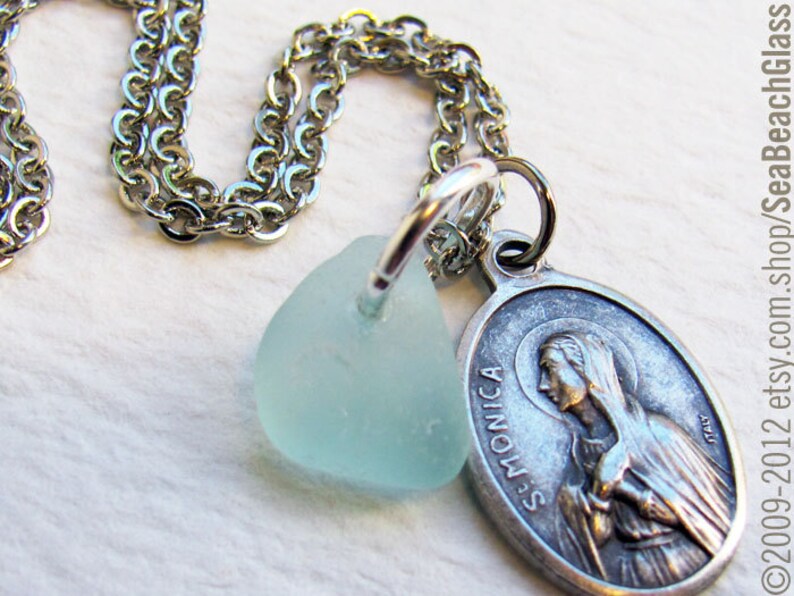 Saint Monica Charm Necklace St. Monica St Monica Saint Etsy
