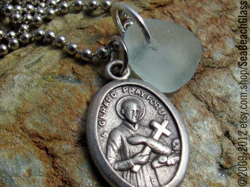 St Gerard. Saint Gerard Necklace. Catholic Jewelry. Fertility. Etsy