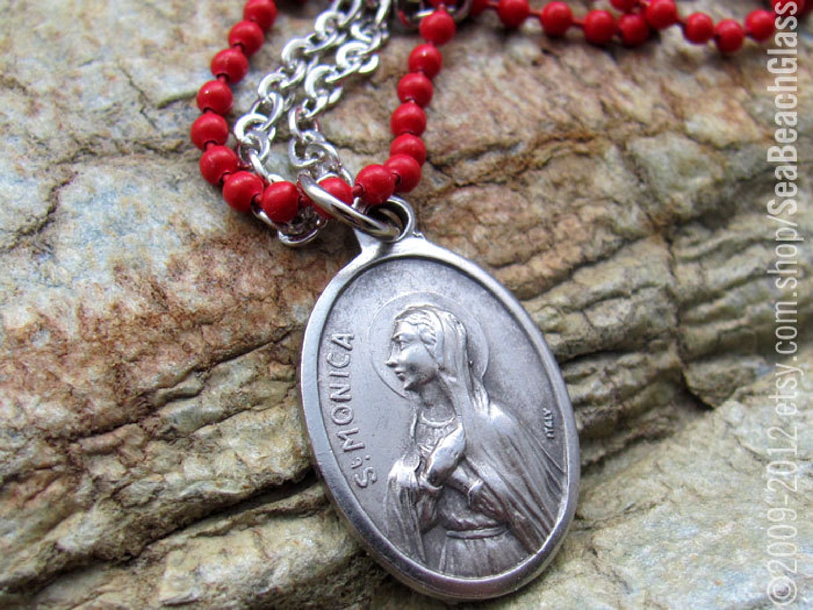 Saint Monica Necklace St Monica Pendant Charm St. Monica Etsy Norway