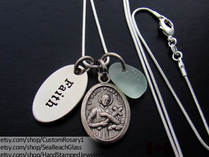 St Gerard. Saint Gerard Necklace. Catholic Jewelry. Fertility. Etsy