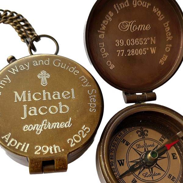 Boys Confirmation Compass, Baptism Gift