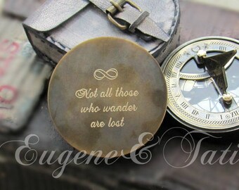 Long Distance Boyfriend Gift, Wedding Gift, Working Custom Compass Gift, GPS, Boyfriend Compass, Personalized Engraved Gift, Leather Case