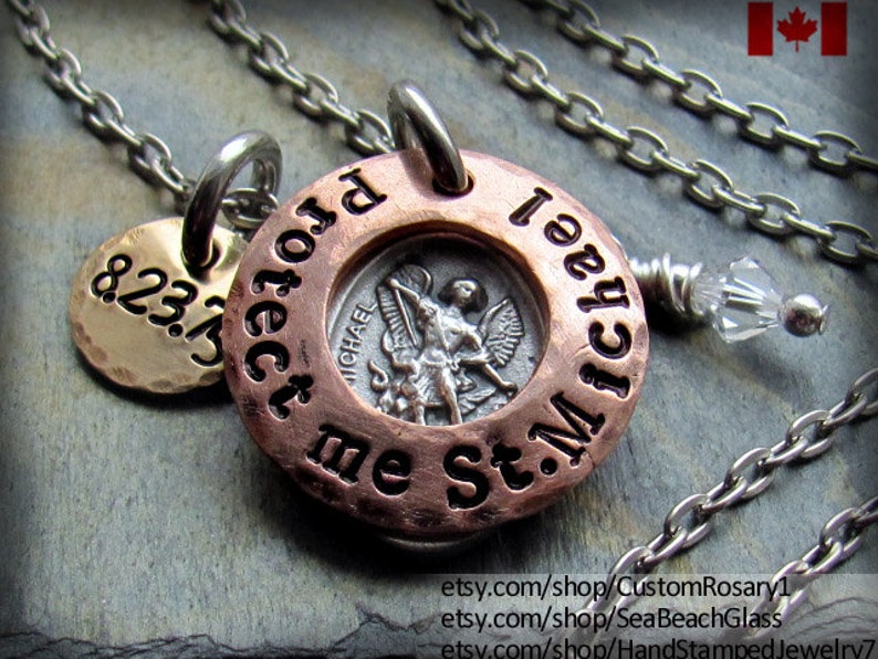 St Michael Custom Necklace Personalized Gift Policeman Marine Armed Forces Serve And Protect - Personalized St Michael Pendant St Michael Custom Necklace Personalized Gift Policeman Marine Armed Forces Serve And Protect - Personalized St Michael Pendant