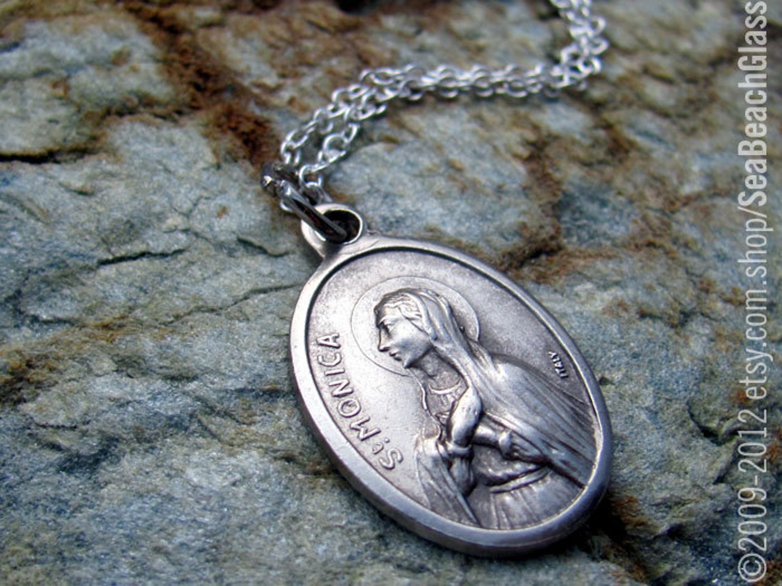 Saint Monica Necklace St Monica Pendant Charm St. Monica Etsy Norway