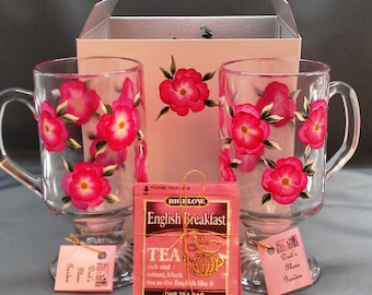 Magenta Wild Rose Mug Set