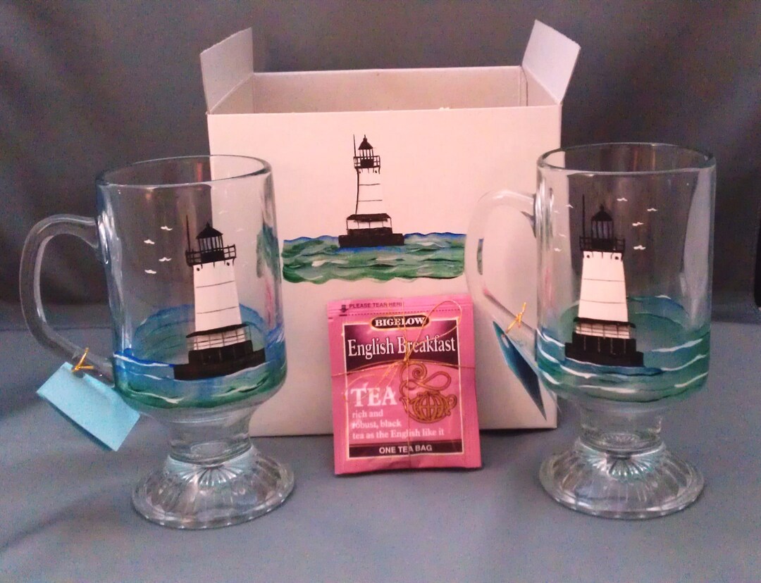 Lighthouse Mug Set Etsy
