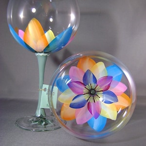 One Pair of Kaleidoscope Wine Glasses