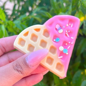 Waffles con Crema de Fresas