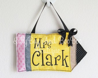 Bleistift-Türhänger... ITH-Stickerei-Design