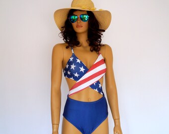 4th of july bathing suits plus size