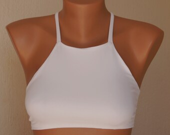 high neck halter bikini tops