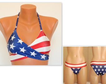Hedendaags Amerikaanse vlag bikini | Etsy FE-57
